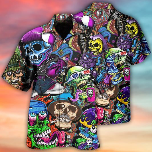 Skull Colorful Mix - Hawaiian Shirt 