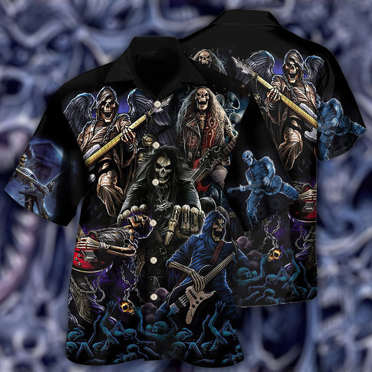Guitar And Skull - Hawaiian Shirt 
