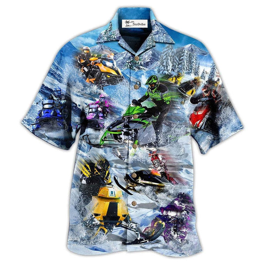 Hawaiian Shirt / Adults / S Sleigh And Snow - Hawaiian Shirt 