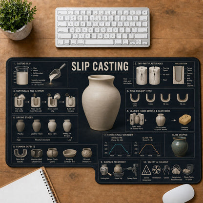 Slip Casting Creative Reference Guide Desk Mat | 5To9Vibe