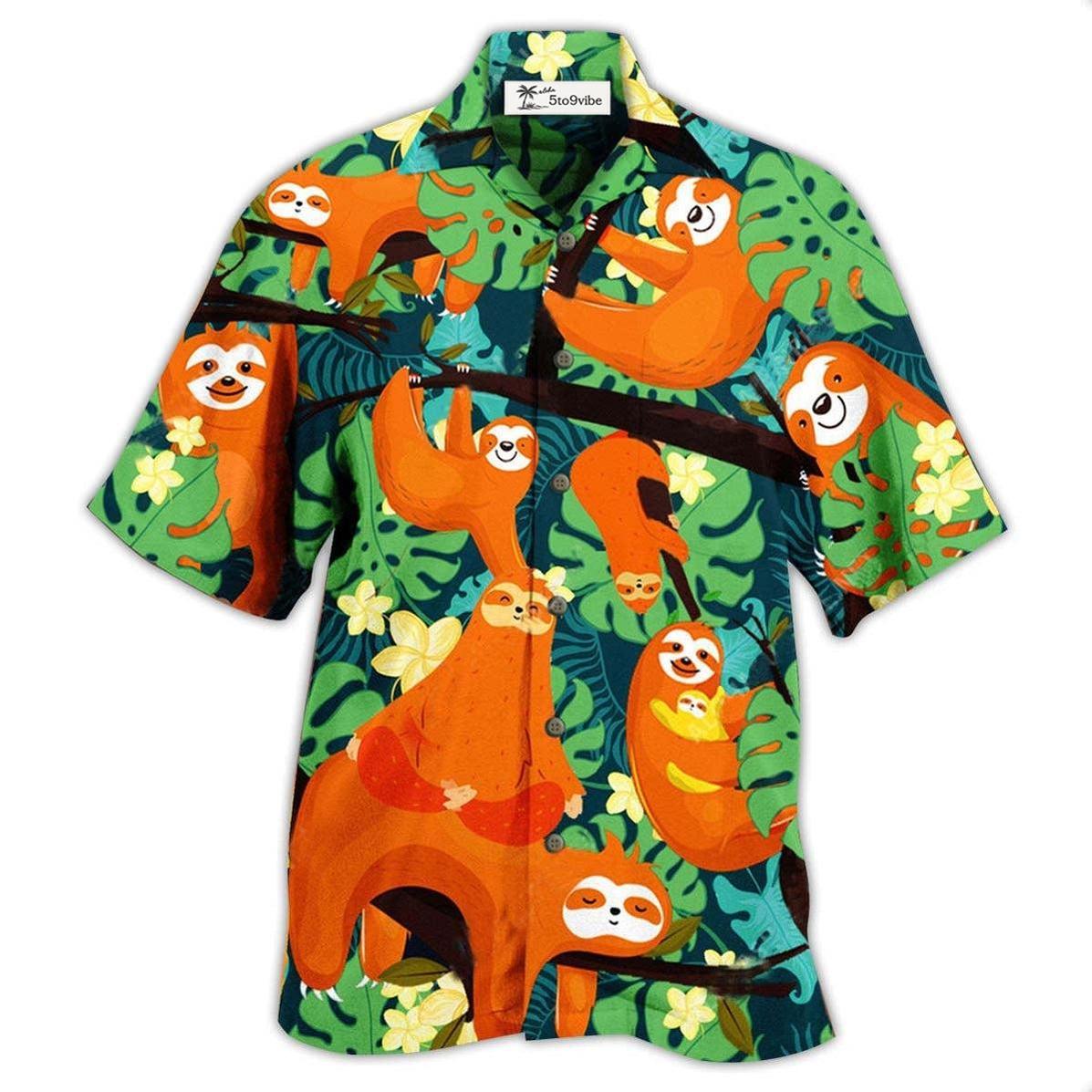 Hawaiian Shirt / Adults / S Sloth Don't Worry Don't Hurry - Hawaiian Shirt 