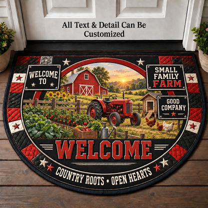 Small Family Farm Personalized Half Round Mat | 5To9Vibe