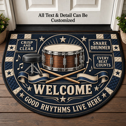Snare Drummer Personalized Half Round Mat | 5To9Vibe