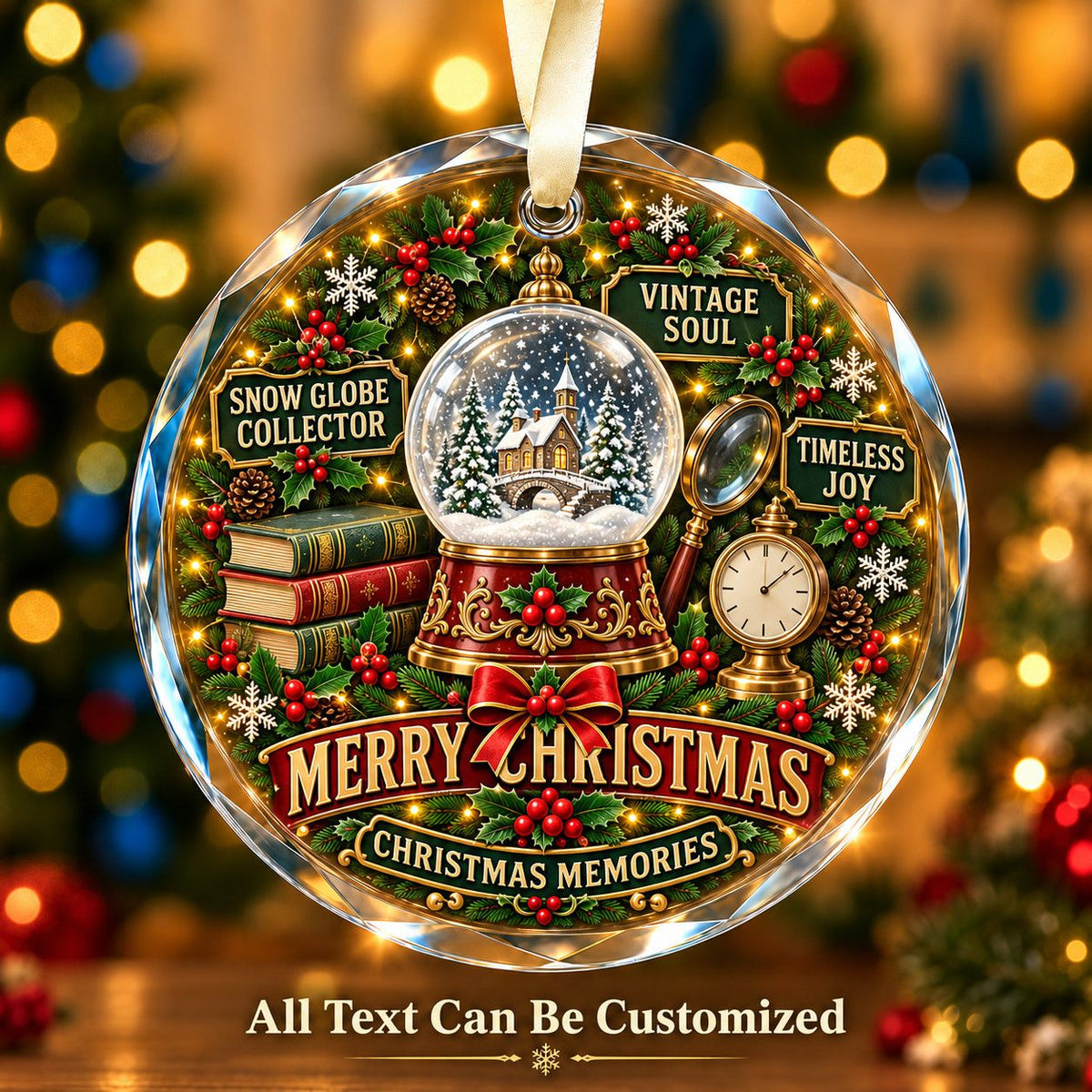 Snow Globe Collector Personalized Glass Ornament | 5To9Vibe