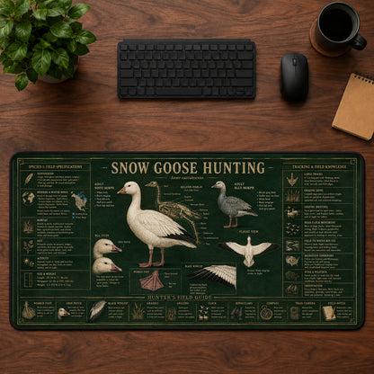 Snow Goose Hunting Desk Mat Mouse Pad | 5To9Vibe