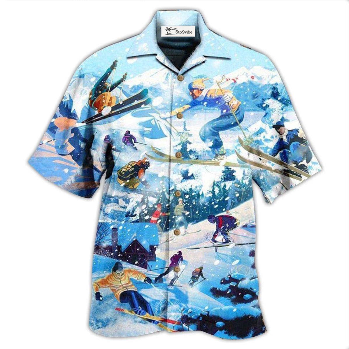 Hawaiian Shirt / Adults / S Snowboarding It's Only Cold If You're Standing Still - Hawaiian Shirt 