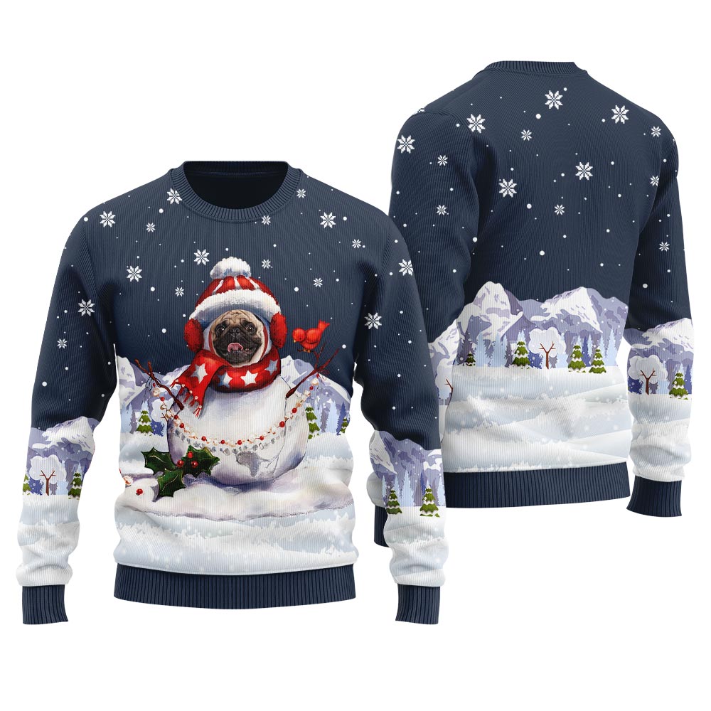 Snowman Custom Pet With Picture Women's Christmas Sweater