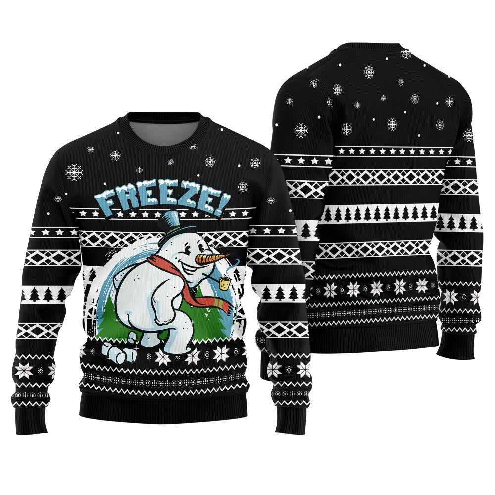 Snowman Dirty Men's Ugly Christmas Sweater