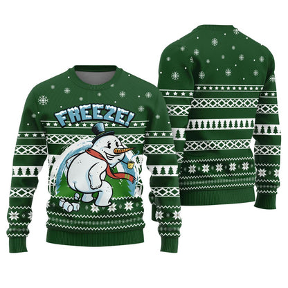 Snowman Dirty Men's Ugly Christmas Sweater