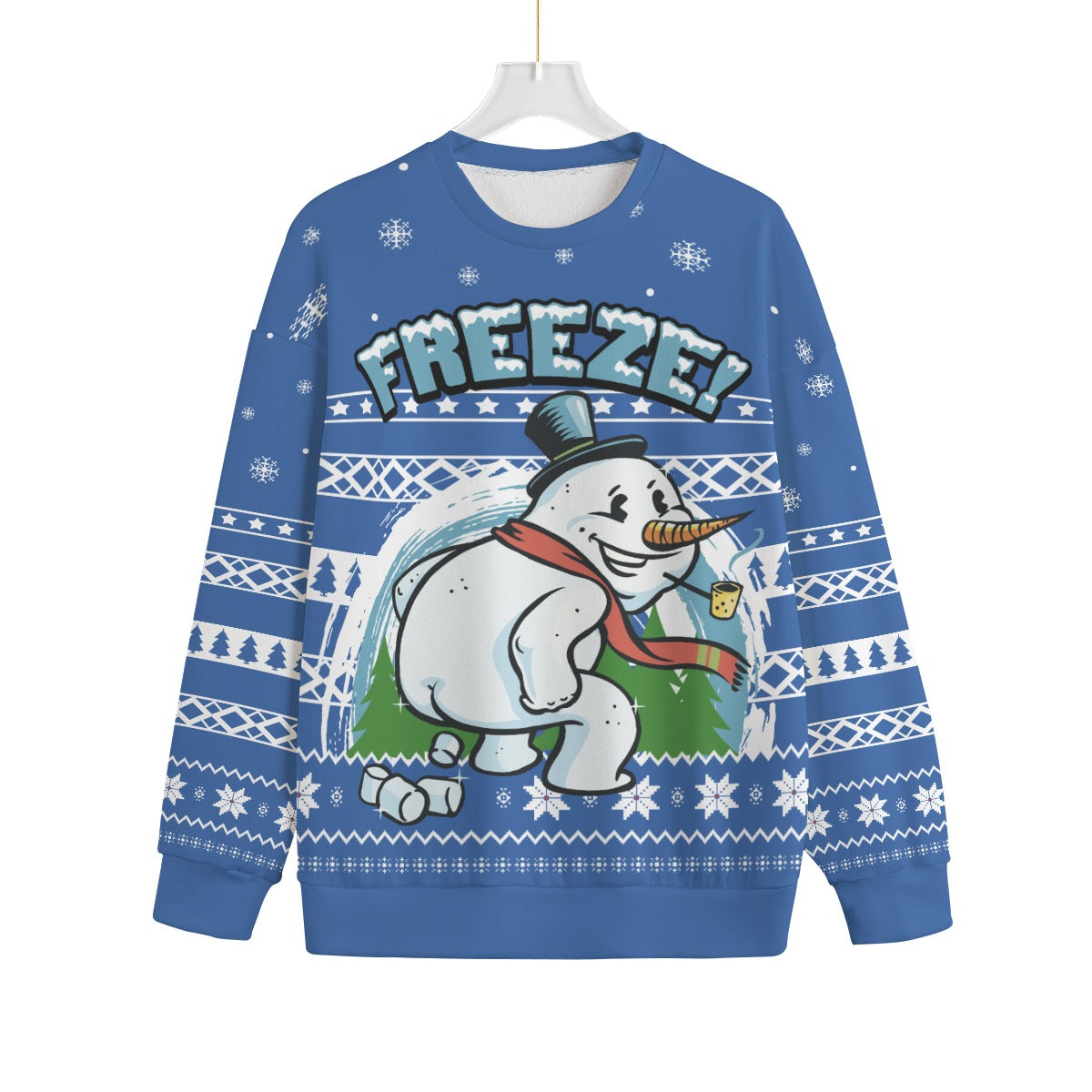 Snowman Inappropriate Plus Size Ugly Christmas Sweater