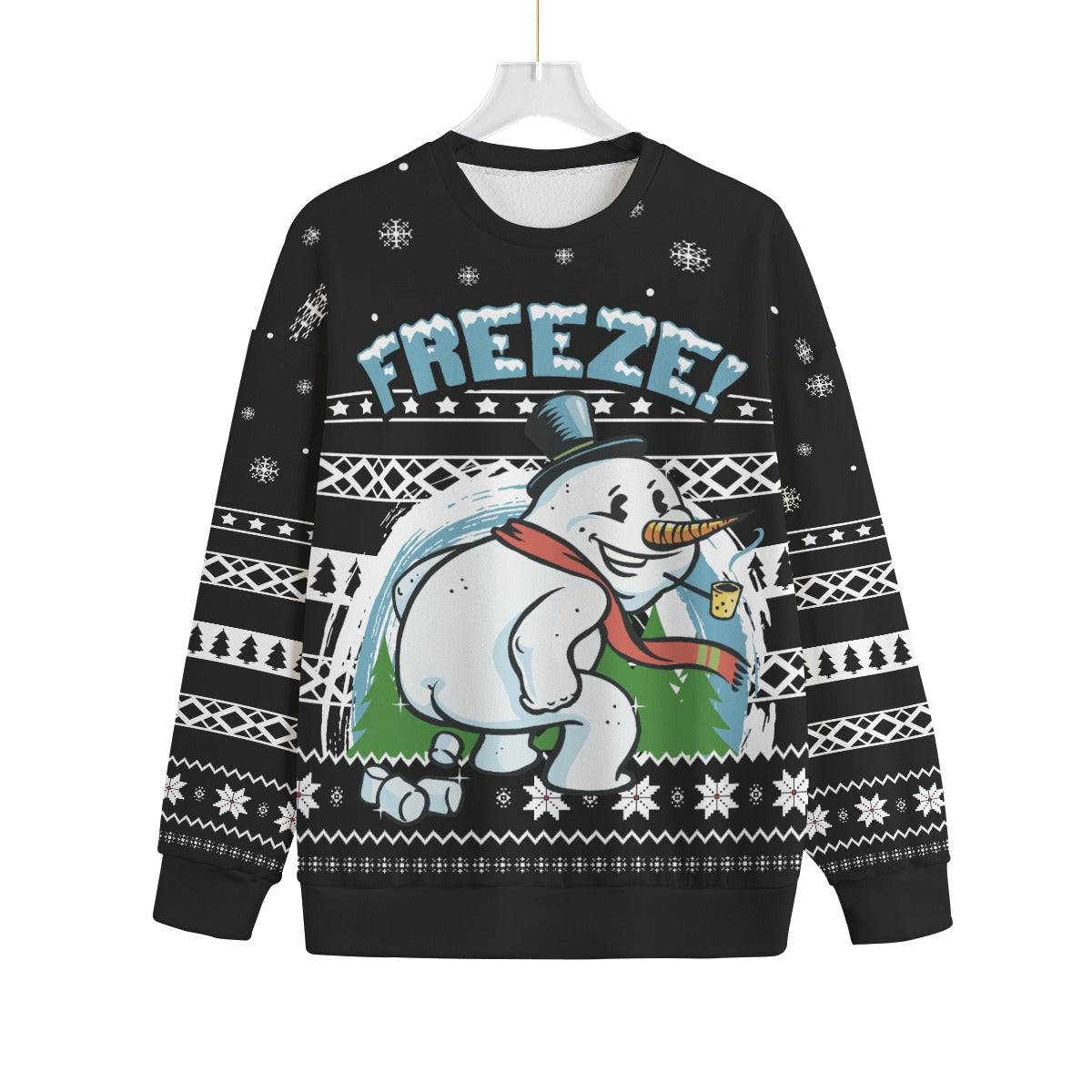 Snowman Inappropriate Plus Size Ugly Christmas Sweater