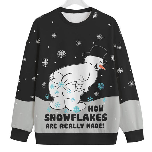 Snowman Making Snowflakes Big And Tall Xmas Sweaters
