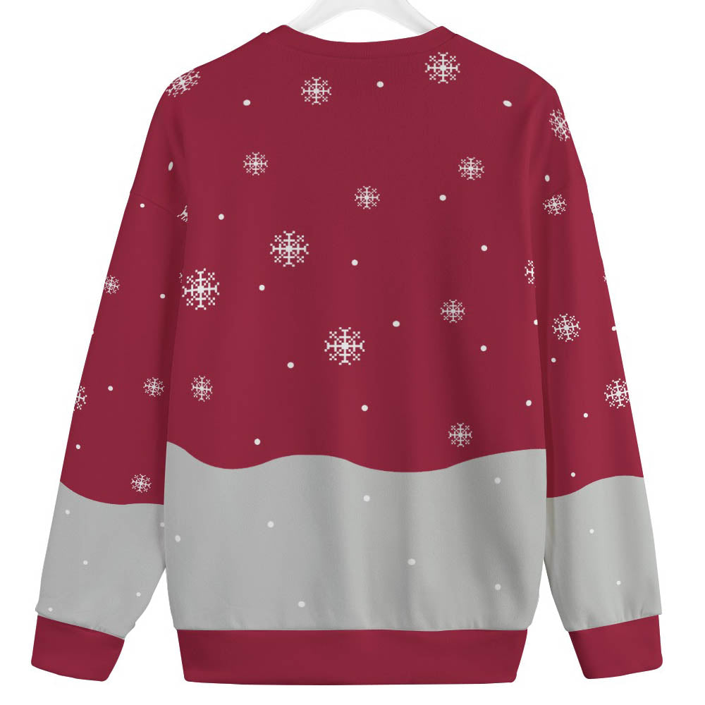 Snowman Making Snowflakes Big And Tall Xmas Sweaters