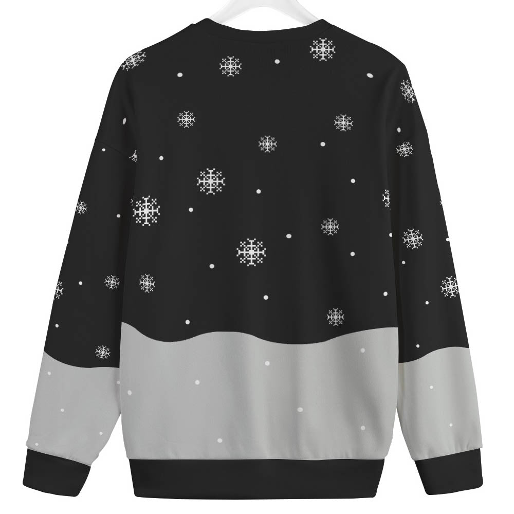 Snowman Making Snowflakes Mens Big And Tall Christmas Sweater
