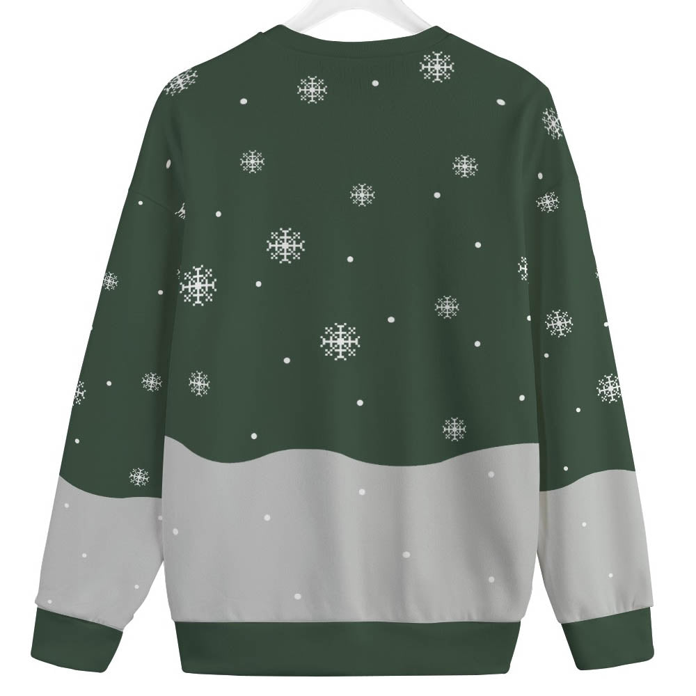 Snowman Making Snowflakes Womens Plus Ugly Christmas Sweater