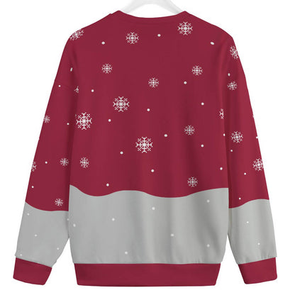 Snowman Making Snowflakes Womens Plus Ugly Christmas Sweater