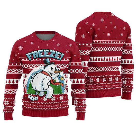 Snowman Naughty Ugly Christmas Sweater