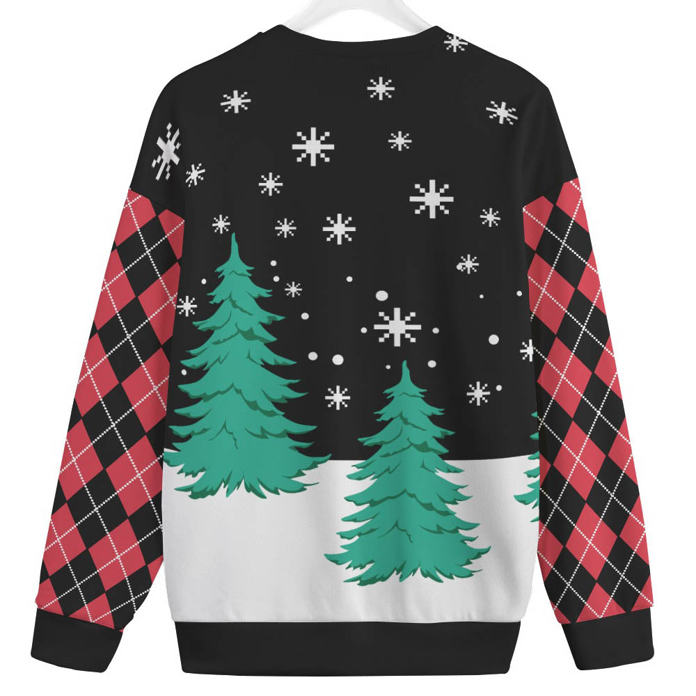Snowman Santa Twerking Mens Plus Size Ugly Christmas Sweater