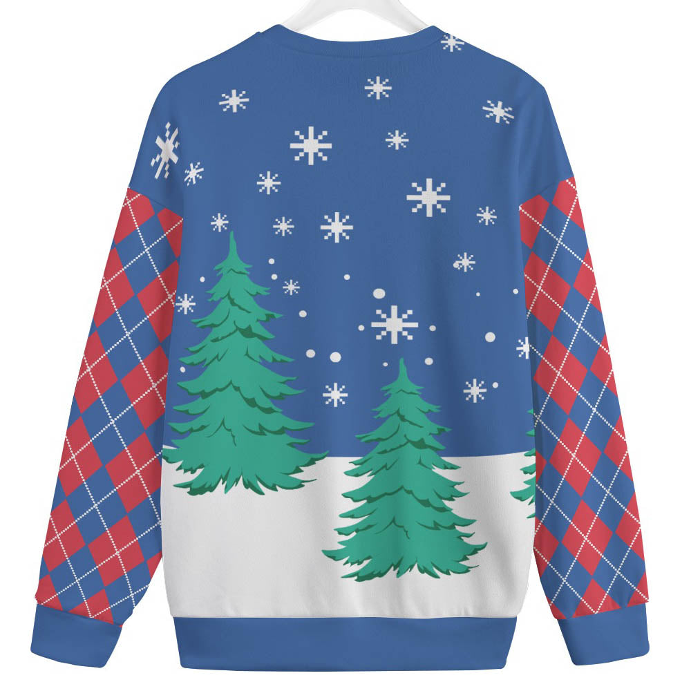 Snowman Santa Twerking Mens Plus Size Ugly Christmas Sweater