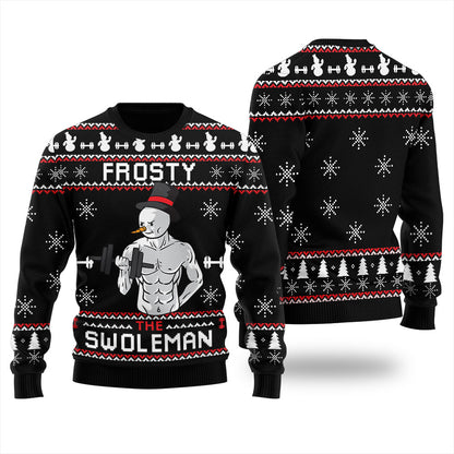 Lifting Swoleman Frosty Ugly Sweater For Men