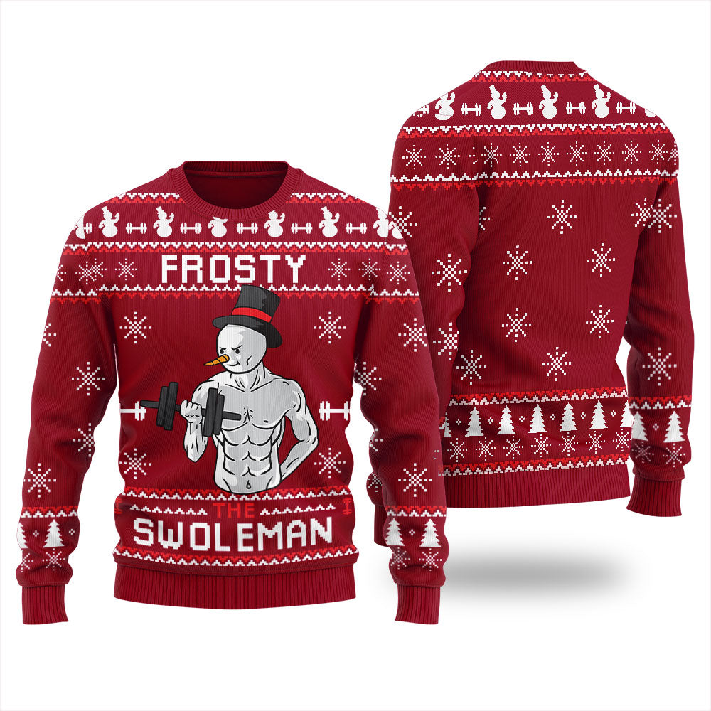 Lifting Swoleman Frosty Ugly Sweater For Men