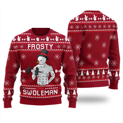 Snowman Swoleman Ugly Christmas Sweater