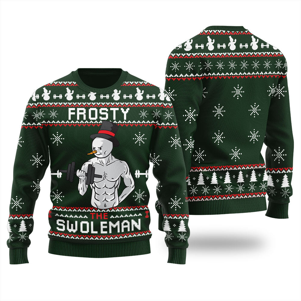 Snowman Swoleman Ugly Christmas Sweater