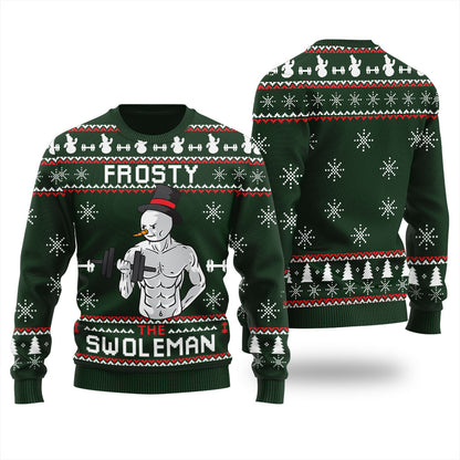 Snowman Swoleman Ugly Christmas Sweater