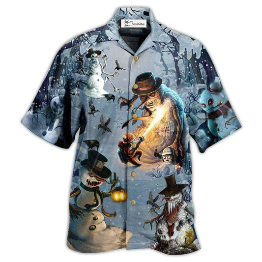 Hawaiian Shirt / Adults / S Snowman Evil Cool Style - Hawaiian Shirt 