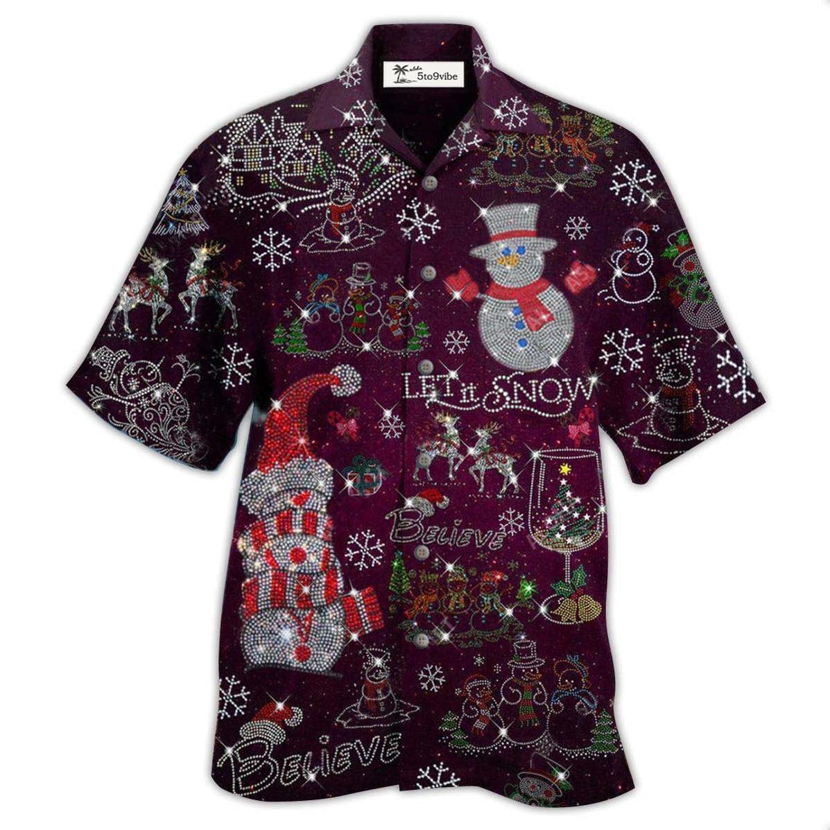 Hawaiian Shirt / Adults / S Snowman Flashy Bling Bling - Hawaiian Shirt 
