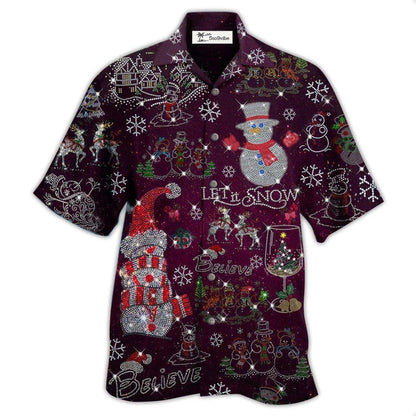 Hawaiian Shirt / Adults / S Snowman Flashy Bling Bling - Hawaiian Shirt 