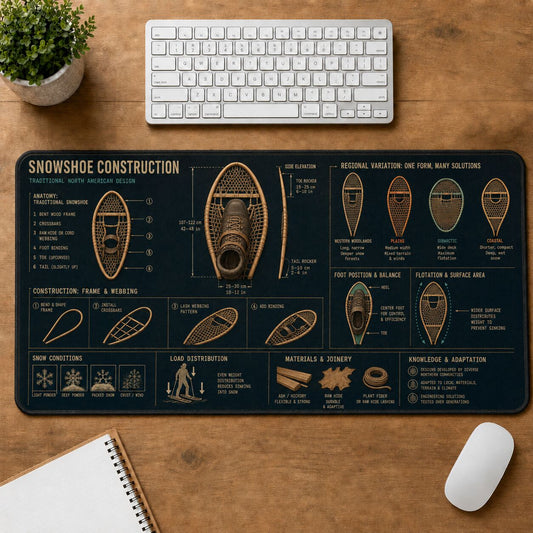 Snowshoe Construction Cultural Heritage Visual Guide Desk Mat | 5To9Vibe