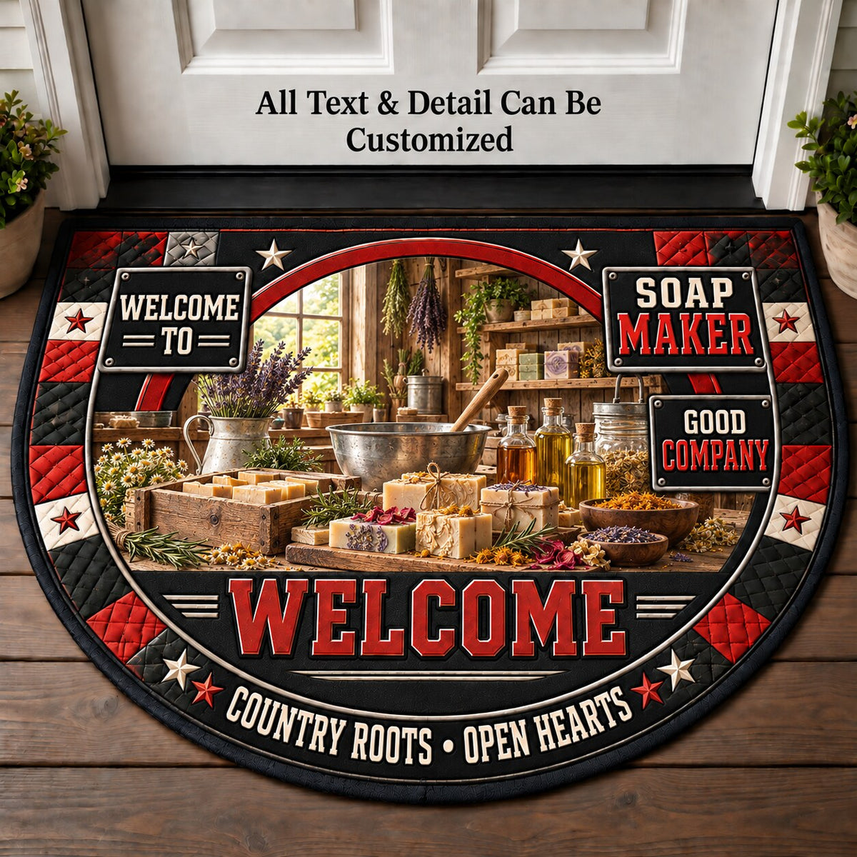 Soap Maker Personalized Half Round Mat | 5To9Vibe