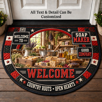 Soap Maker Personalized Half Round Mat | 5To9Vibe