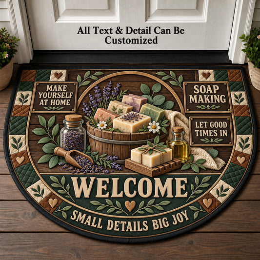 Soap Making Personalized Half Round Mat | 5To9Vibe