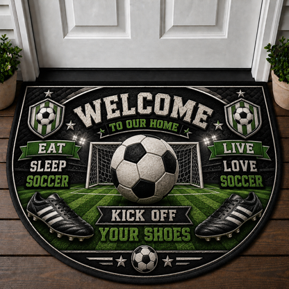 Running Welcome Mat - Motivational Trail Runner Outdoor Doormat - 5to9vibe