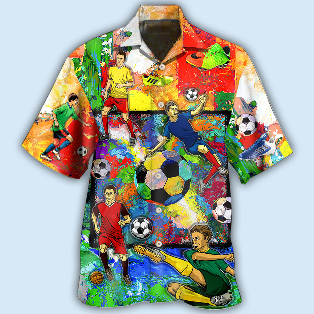 Soccer Style Colorful - Hawaiian Shirt 