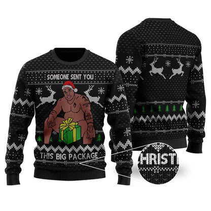 Barry Wood Christmas Sweaters | Someone Sent You This Big Package Christmas Sweater For Men Women - Funny Ugly Christmas Sweater