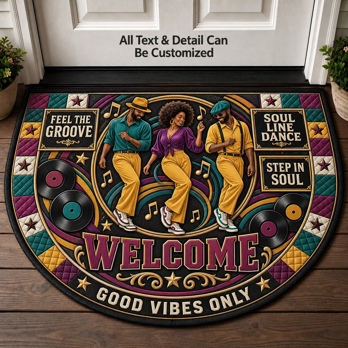 Soul Line Dance Personalized Half Round Mat | 5To9Vibe