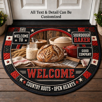 Sourdough Baker Personalized Half Round Mat | 5To9Vibe