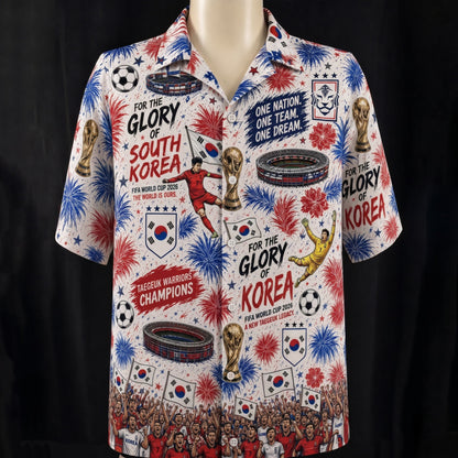 All Teams World Cup Champion Football Soccer Unisex Button-Up Hawaiian Shirt For Men & Women