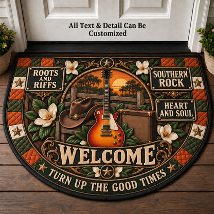 Southern Rock Personalized Half Round Mat | 5To9Vibe