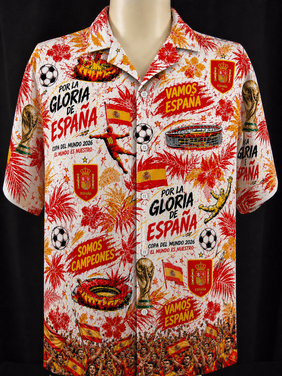 All Teams World Cup 2026 Champion USA Football Soccer Unisex Button-Up Hawaiian Shirt For Men & Women