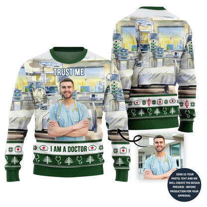 Special Custom Doctor Picture Ugly Xmas Sweater For Men