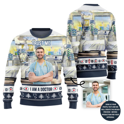 Special Custom Doctor Picture Ugly Xmas Sweater For Men