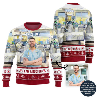 Special Custom Doctor Picture Ugly Xmas Sweater For Men