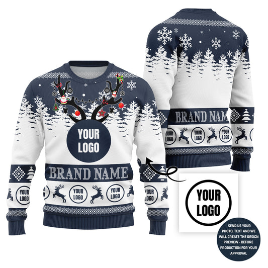 Special Custom Logo And Brand Name Xmas Sweater Preview