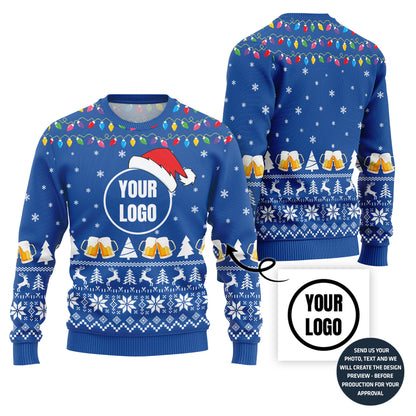 Special Custom Logo Beer Ugly Christmas Sweater