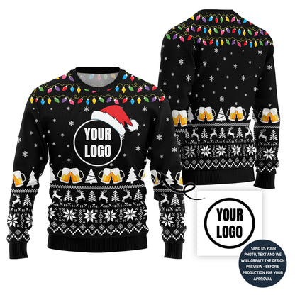 Special Custom Logo Beer Ugly Christmas Sweater