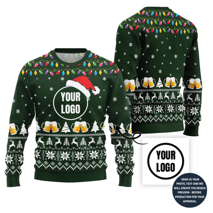 Special Custom Logo Beer Ugly Christmas Sweater